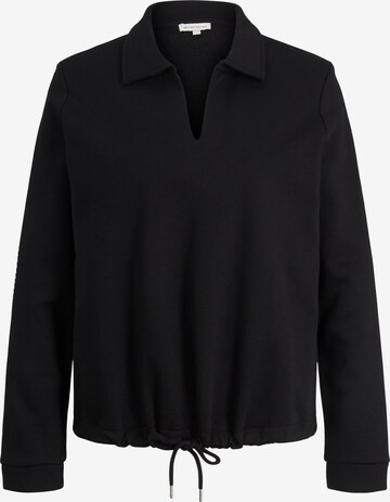 Sweat-shirt TOM TAILOR en noir : devant