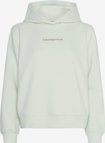 Sweat-shirt Calvin Klein Jeans en vert : devant