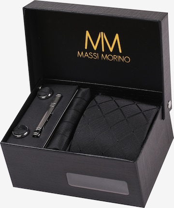 Massi Morino Krawatte in Schwarz: Vorderseite