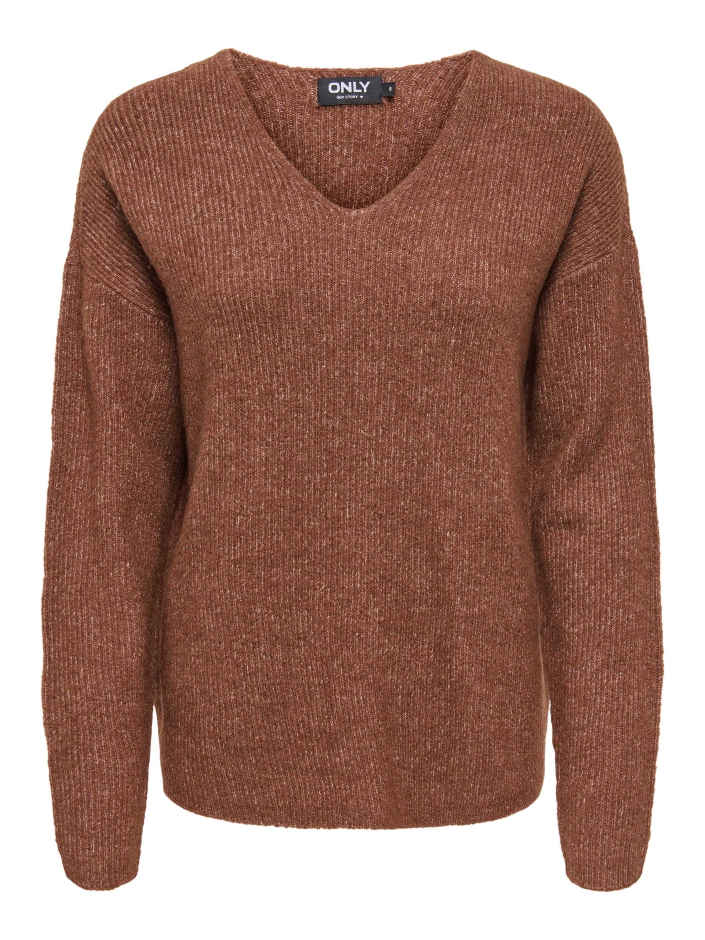 ONLY Trui 'CAMILLA' in Bruin: voorkant