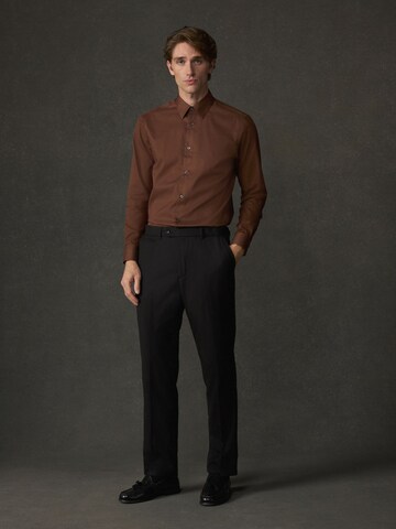 Next Regular fit Button Up Shirt in Brown