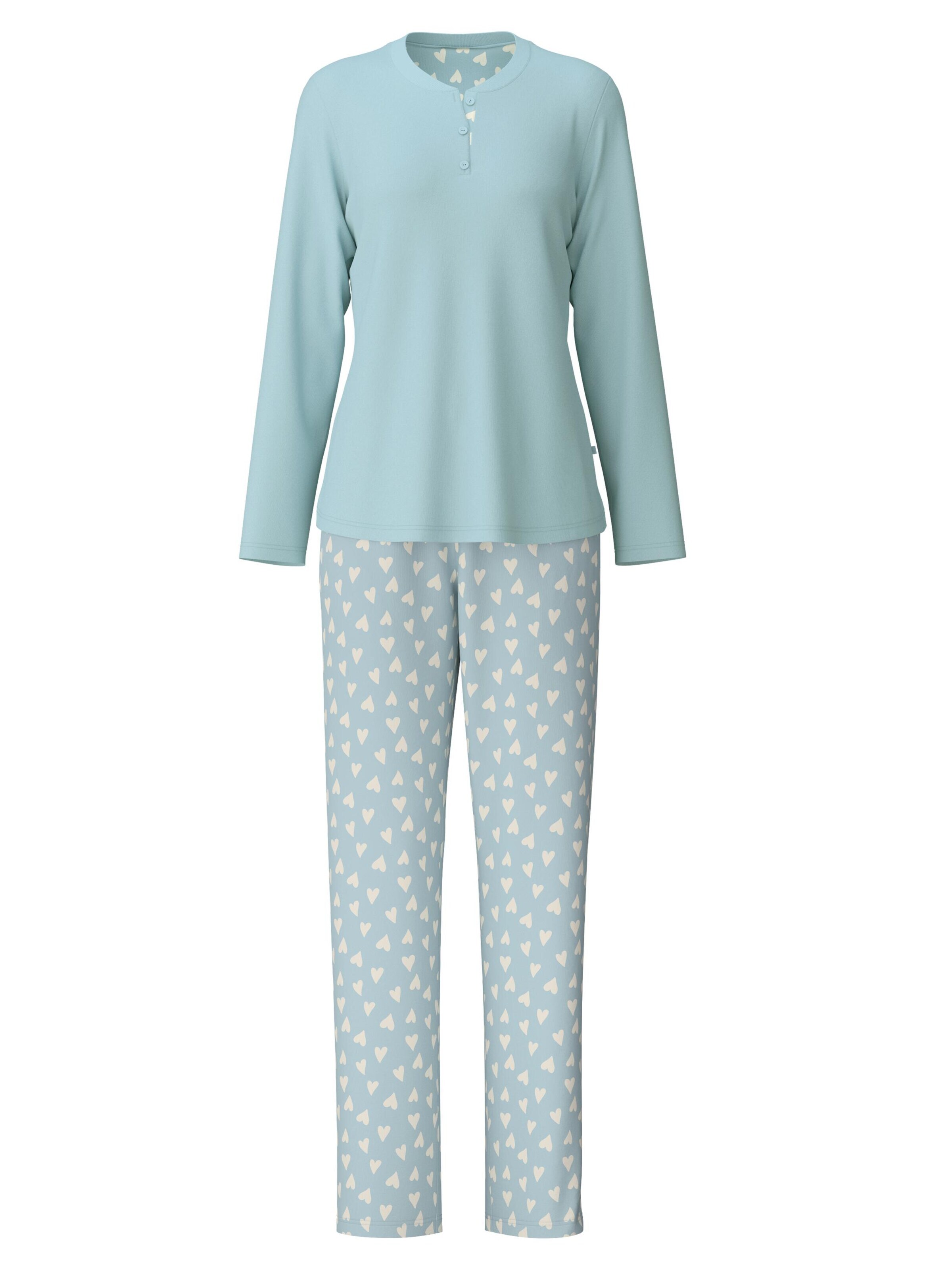 CALIDA Pyjama 'Midnight Stripes'‌‌‌‌‌‌‌‌‌ in Grau: Vorderseite