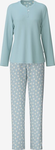 CALIDA Pyjama 'Midnight Stripes' in Grau: Vorderseite
