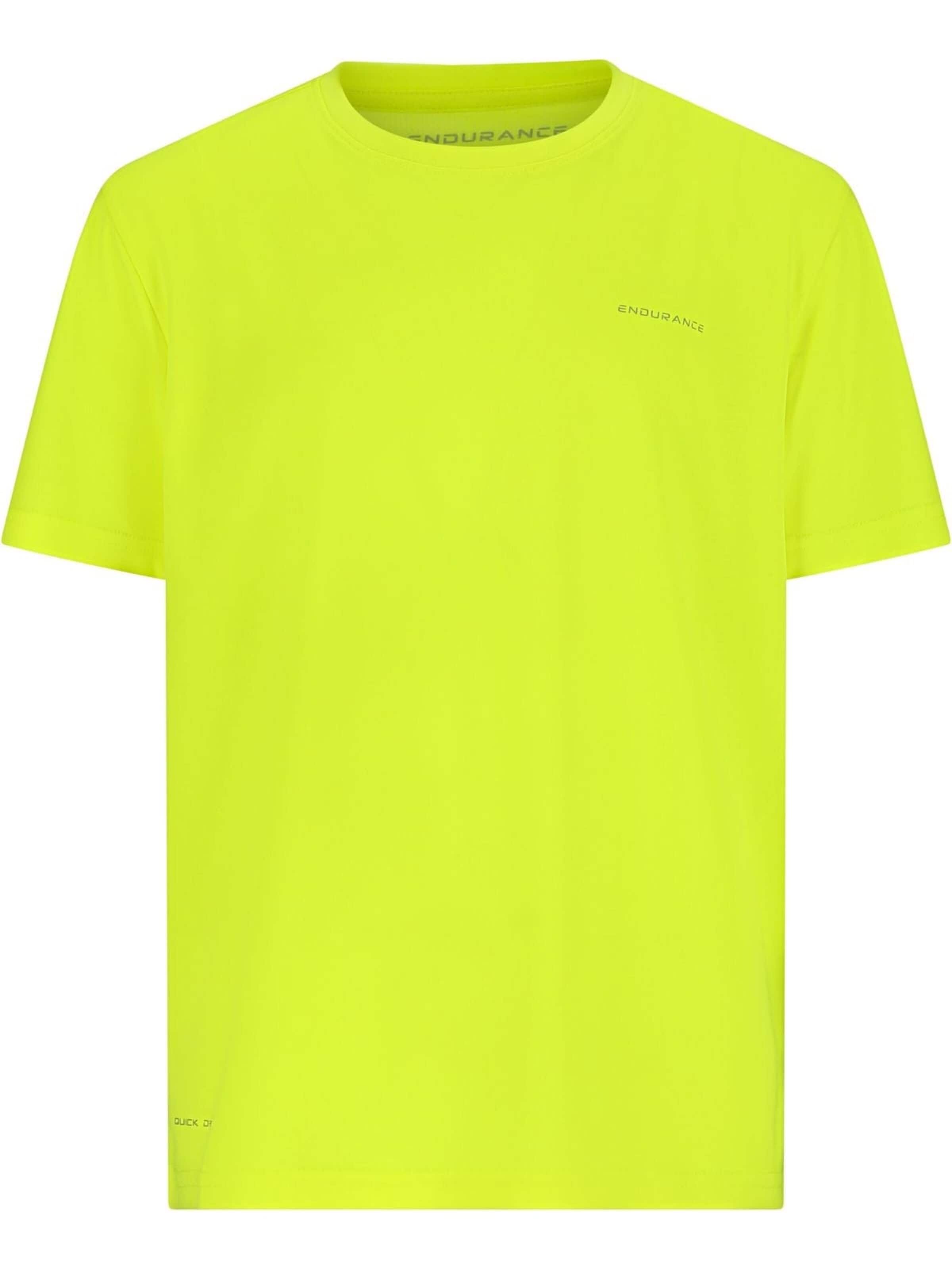 ENDURANCE Shirts 'Vernon V2 Jr. Performance SS Tee' i gul: forside