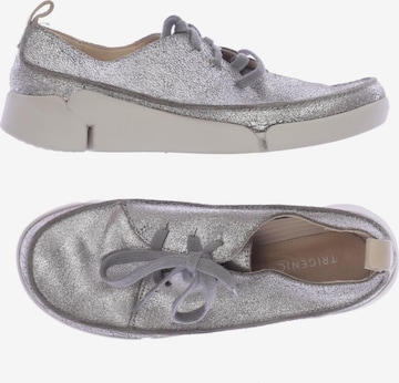 CLARKS Halbschuh 37 in Silber: predná strana