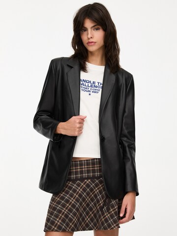 Blazer 'NERVIO' di Pull&Bear in nero: frontale