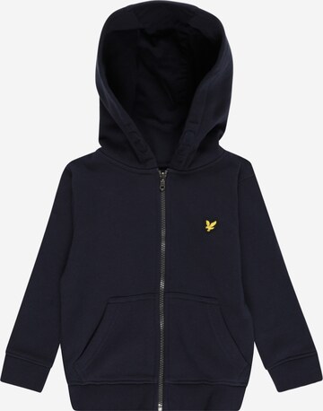 Lyle & Scott - Sudadera con cremallera en azul: frente