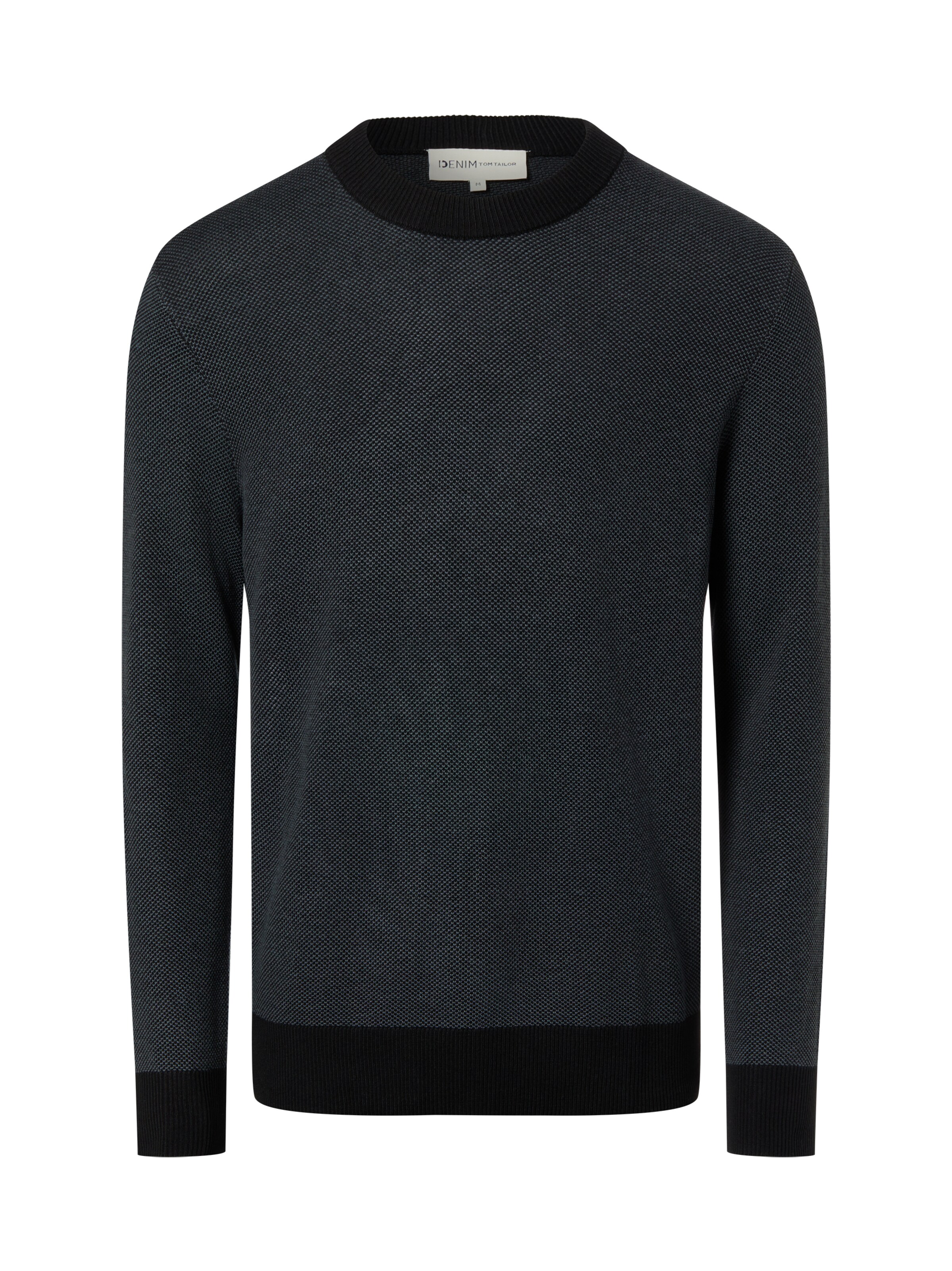 TOM TAILOR Sweater in Black: front