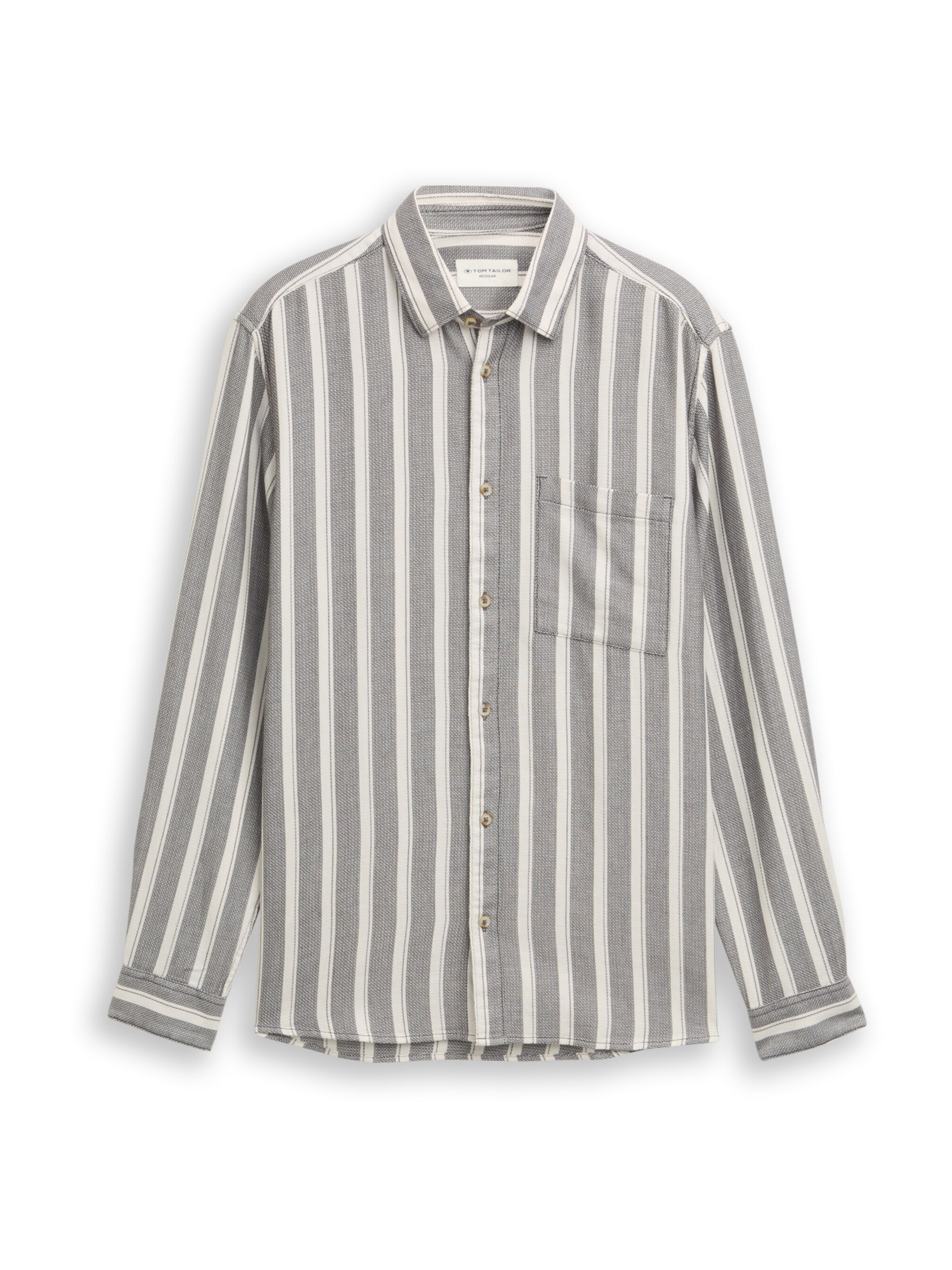 TOM TAILOR Regular Fit Hemd in Grau: Vorderseite