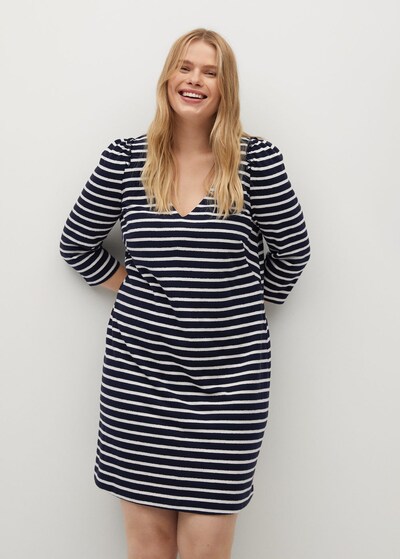 Rochie 'john' VIOLETA by Mango pe navy / alb, Vizualizare model