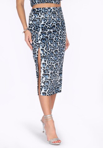 Jupe 'Festive' faina en bleu : devant