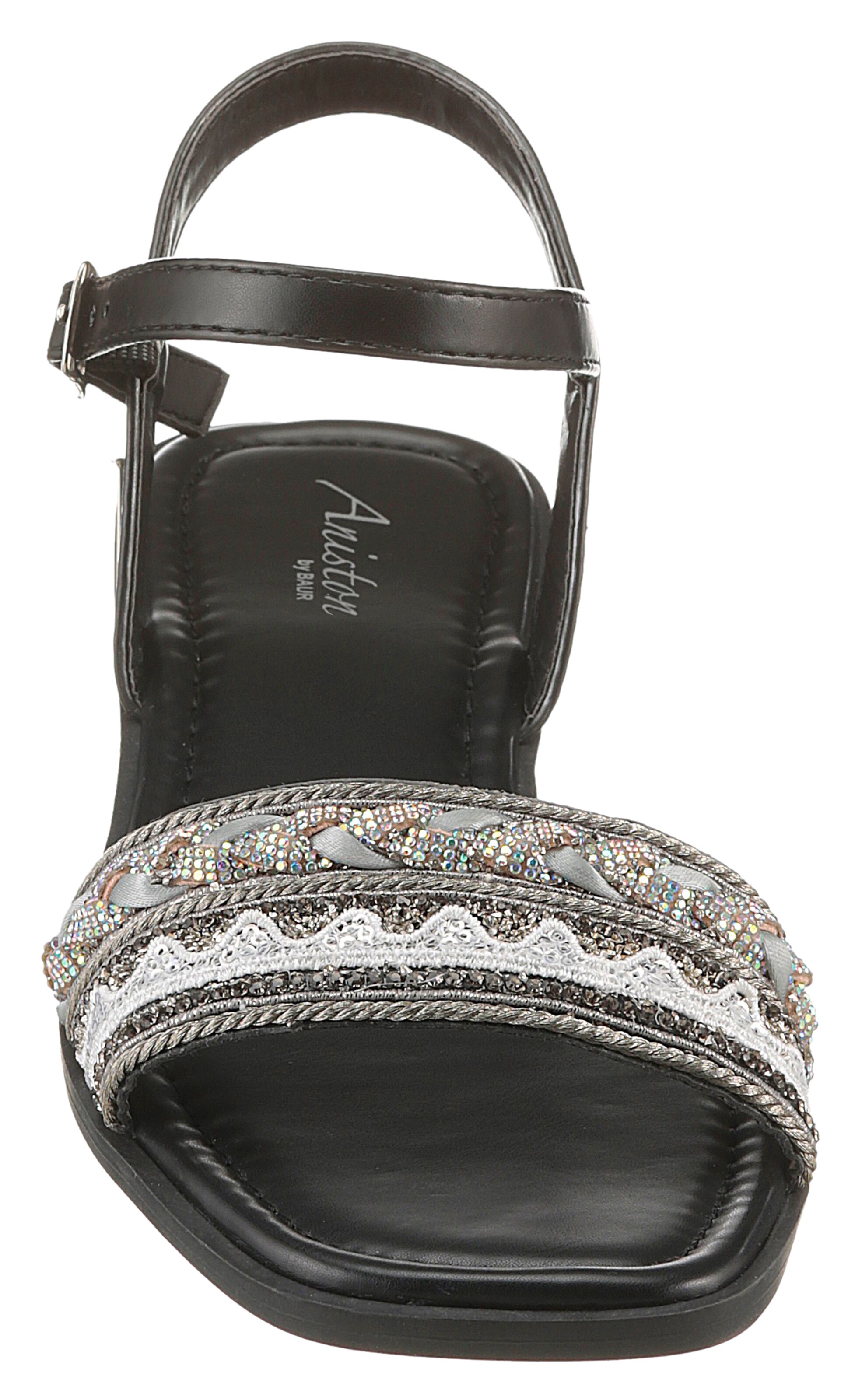 Aniston Strap Sandals in Black