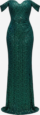 Robe de soirée GODDIVA en vert : devant