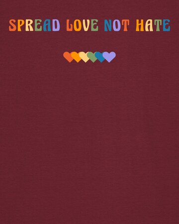 T-Shirt 'Spread Love not Hate' Watapparel en rouge