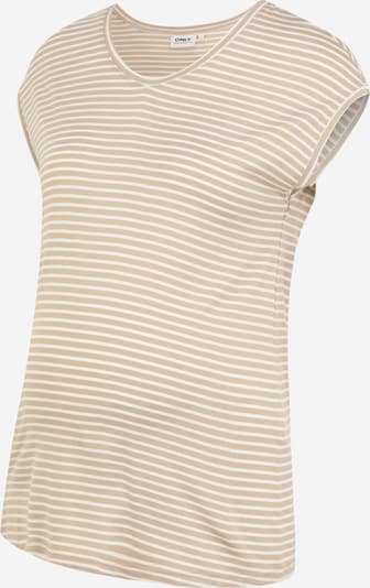 Tricou 'WILMA' Only Maternity pe maro deschis / alb, Vizualizare produs