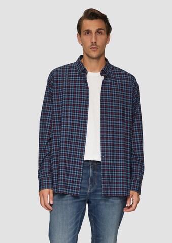 s.Oliver Men Big Sizes Regular Fit Hemd in Blau: Vorderseite