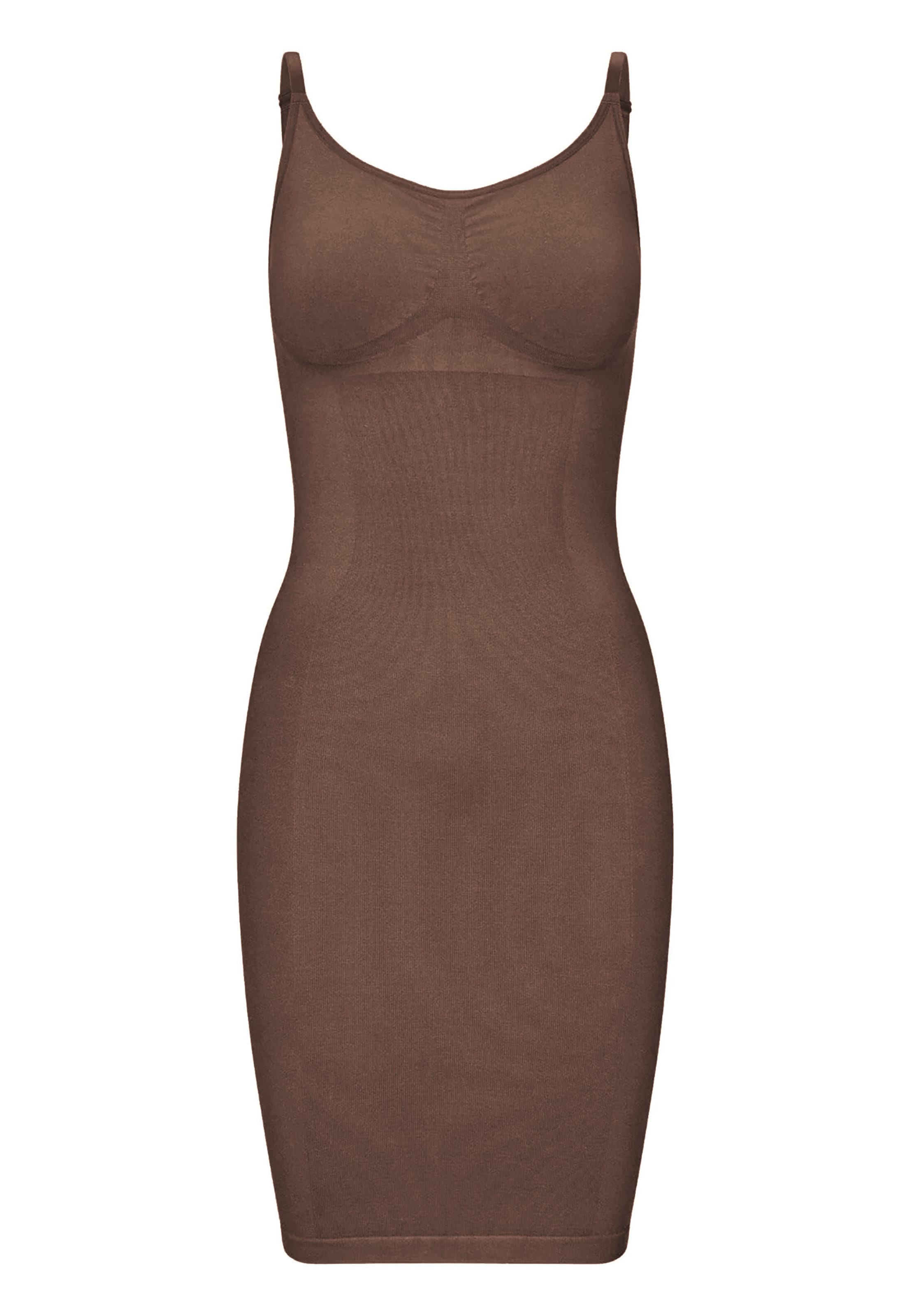 Lykkeland Atelier Kleid 'Second Skin' in Braun: Vorderseite