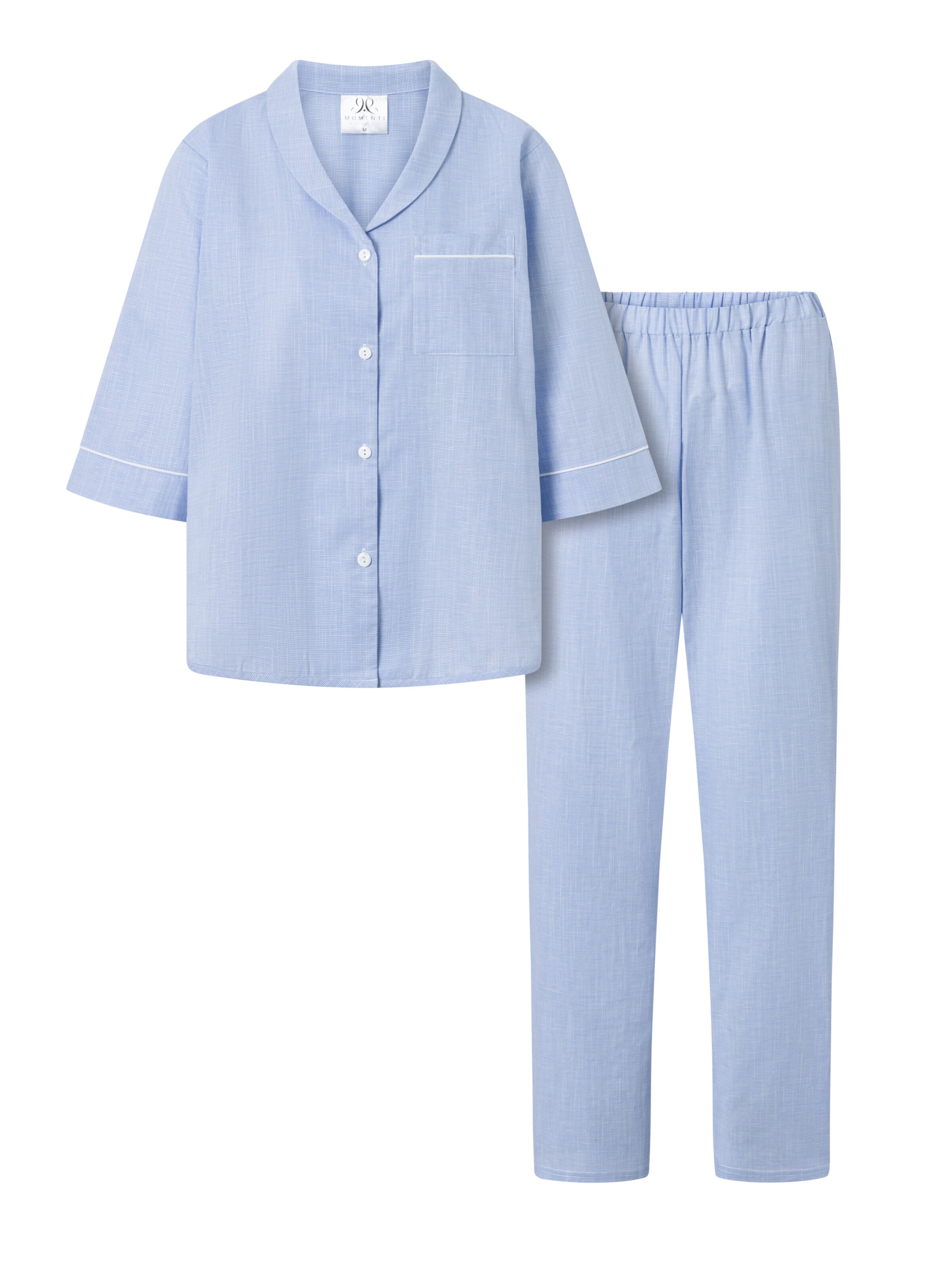 Momenti Per Me Pyjama 'Ocean Dream'‌‌ in Blau: Vorderseite