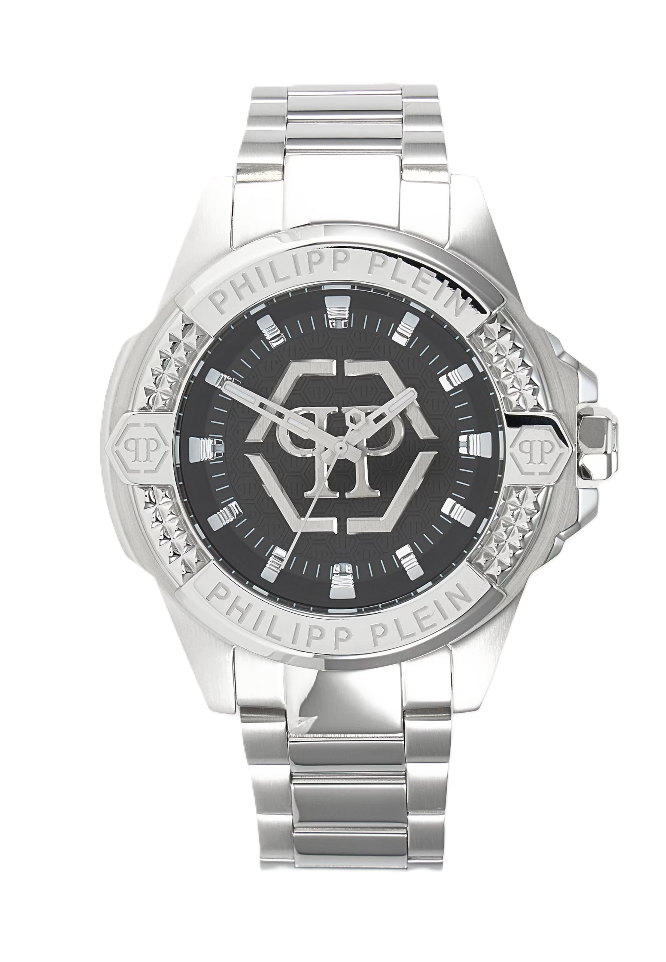 Philipp Plein Analog klocka i silver: framsida