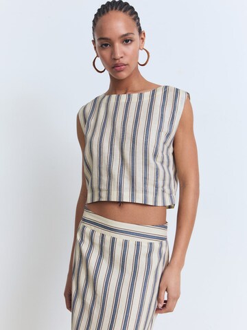 MANGO Top 'FRED' in Beige: front