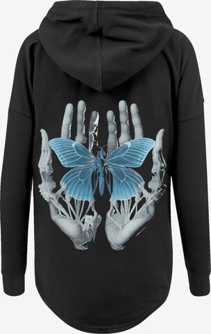 F4NT4STIC Pullover 'Skelett Hände Schmetterling' in Schwarz