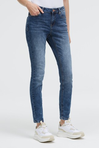 Soccx Slimfit Jeans PU:SH Slim Fit in Blau: Vorderseite