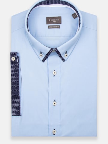 Slim fit Camicia business di 7Camicie in blu: frontale