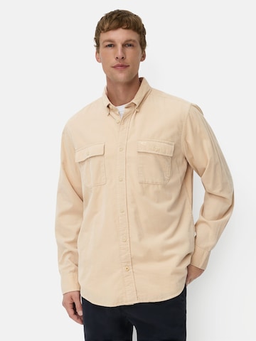 CAMEL ACTIVE Regular Fit Langarmhemd mit aufgesetzten Taschen in Beige: Vorderseite