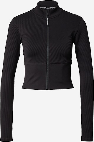 Calvin Klein Sport Gebreid vest in Zwart: voorkant