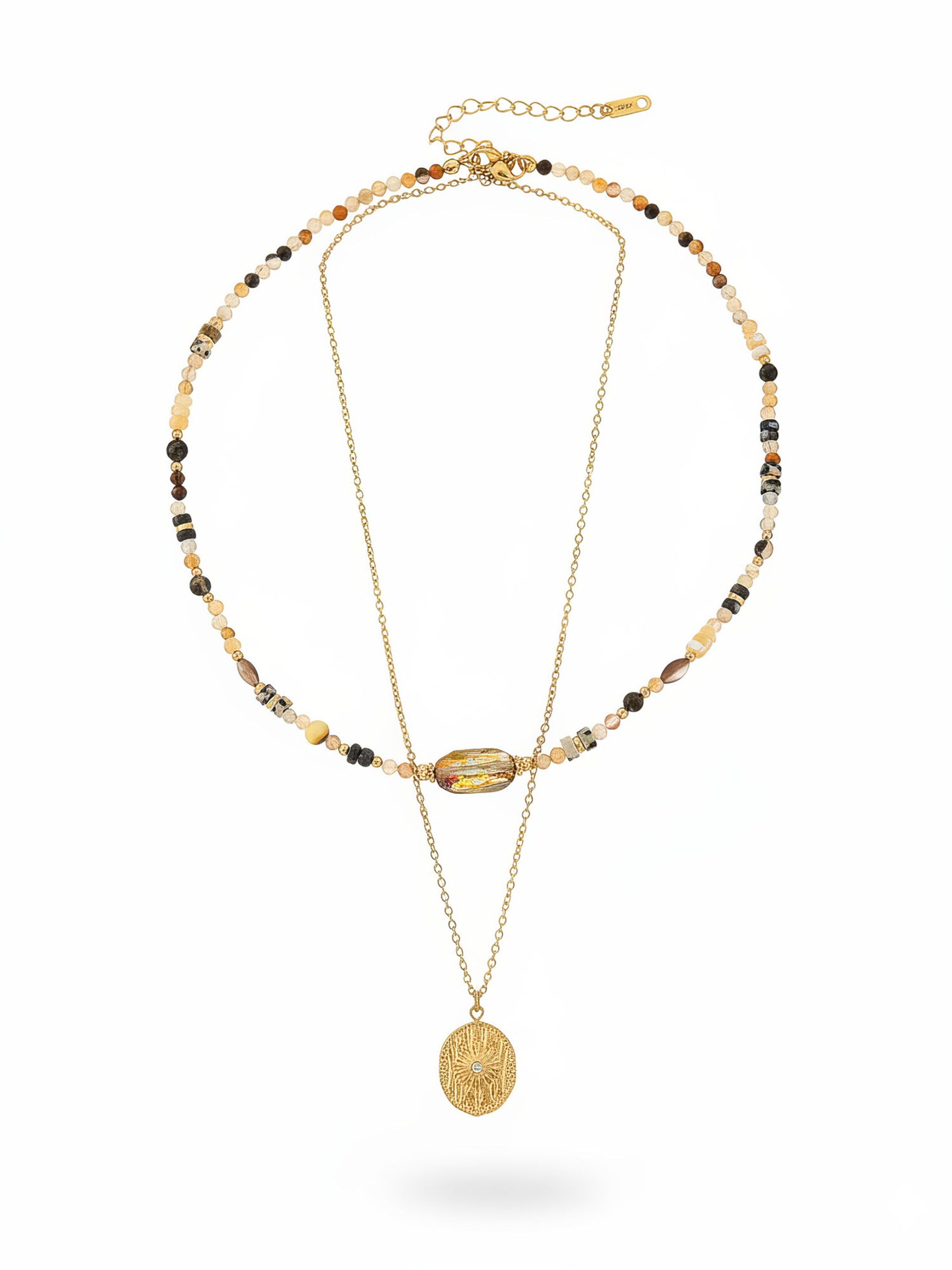 Nemomatheo Kette 'Amberlicht'‌‌‌‌‌‌‌‌‌‌ in gold, Produktansicht