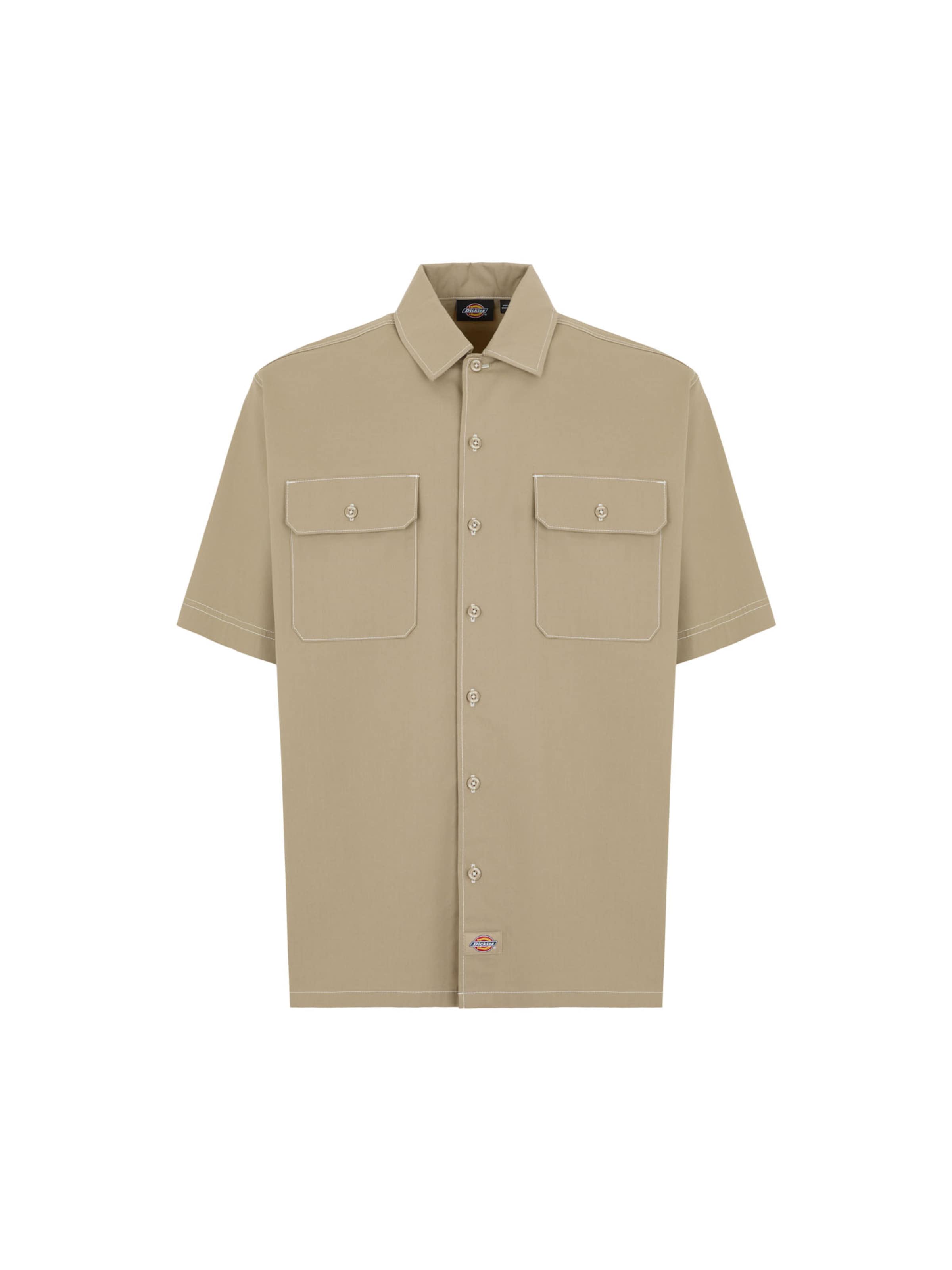 DICKIES Comfort fit Ing 'RIVERBEND WORK SHIRT' - bézs: elől