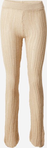 Nasty Gal Slimfit Broek in Beige: voorkant