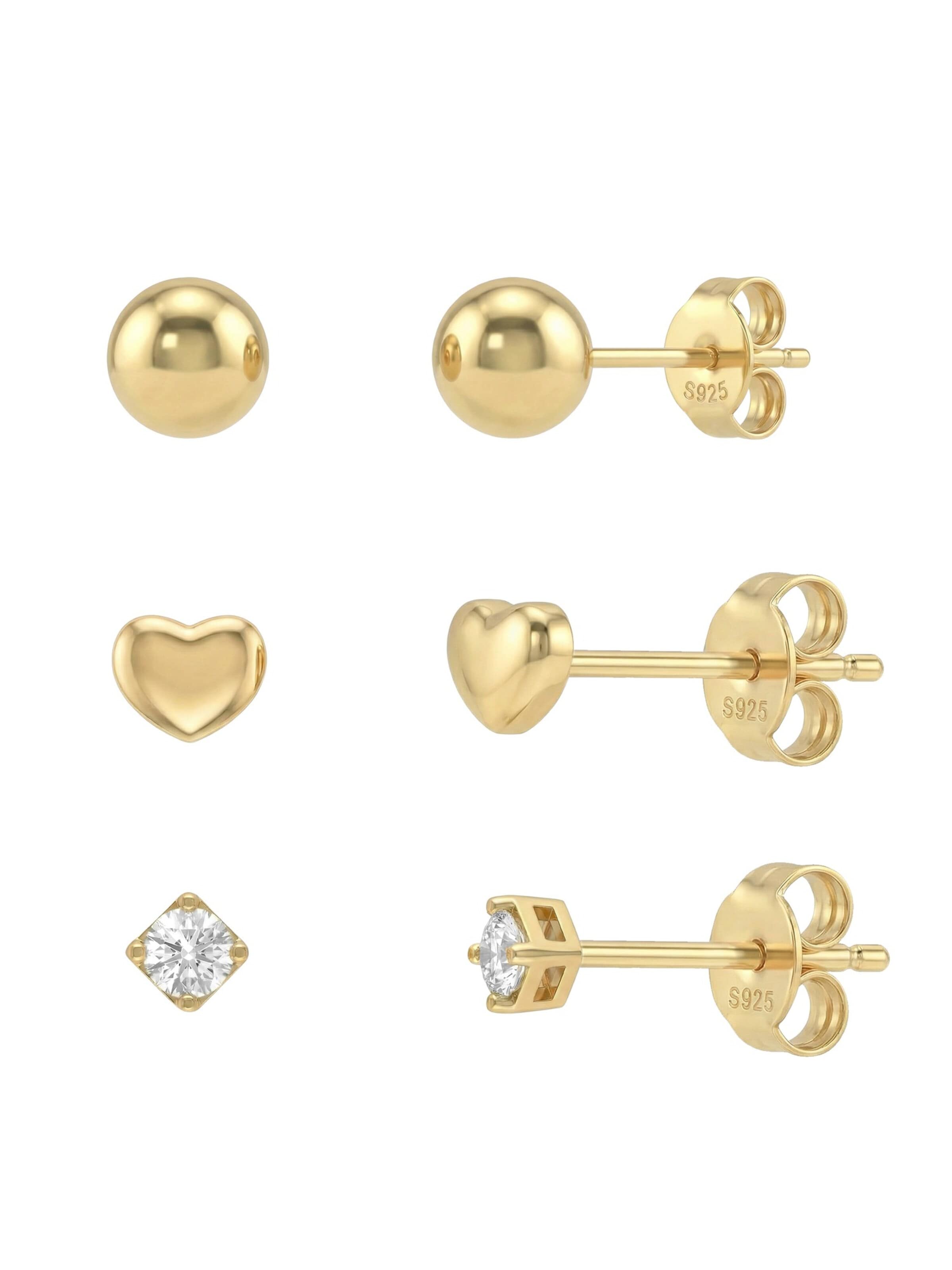 Sofia Milani Schmuckset 'Heart Ball Zirconia'‌‌‌‌‌‌‌‌‌ in One Size in gold, Produktansicht