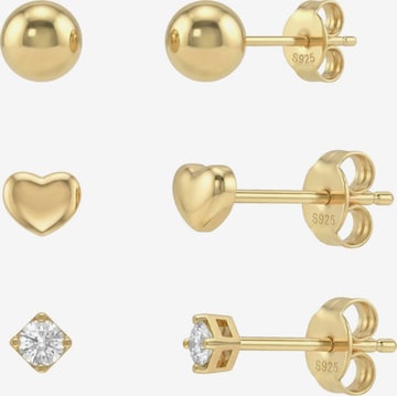 Sofia Milani Schmuckset 'Heart Ball Zirconia' in Gold: Vorderseite