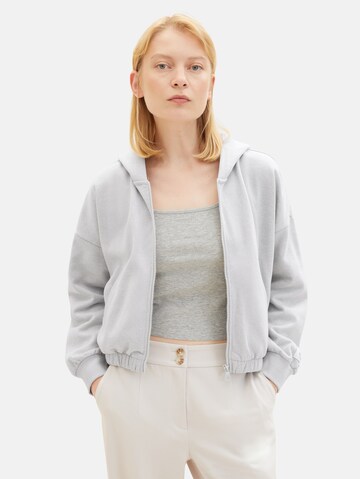 TOM TAILOR DENIM Sweatjacke in Grau | ABOUT YOU