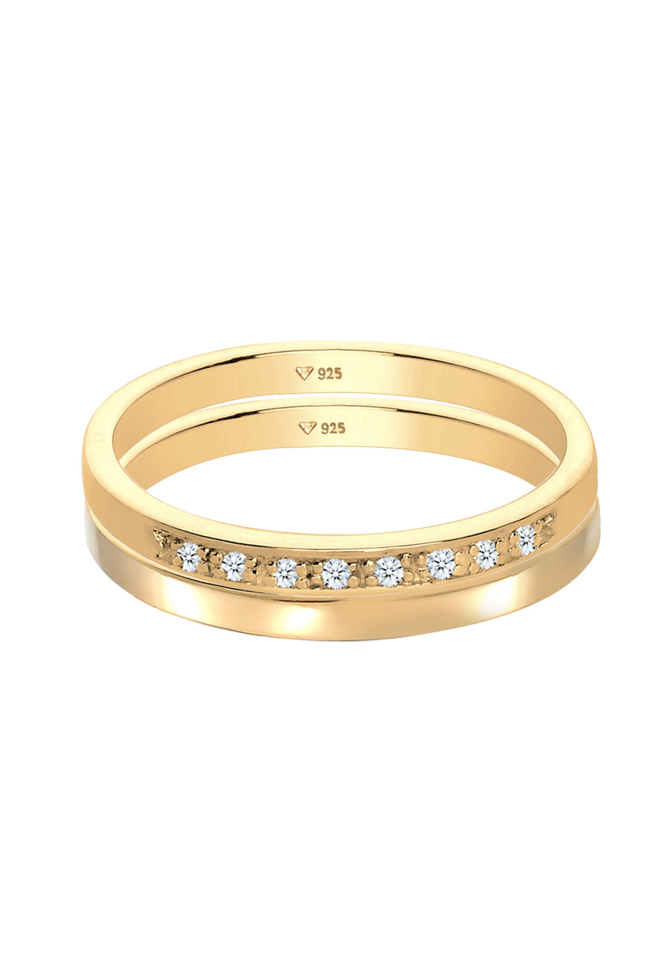 Elli DIAMONDS Ring Bandring, Ring Set in Gold