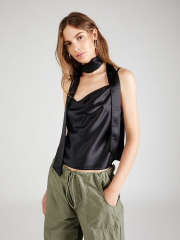 Nasty Gal Μπλούζα σε μαύρο: μπροστά