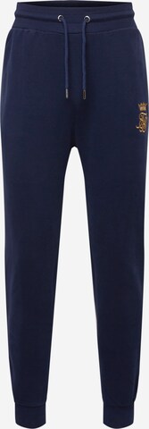 SikSilk Zúžený Kalhoty – modrá: přední strana
