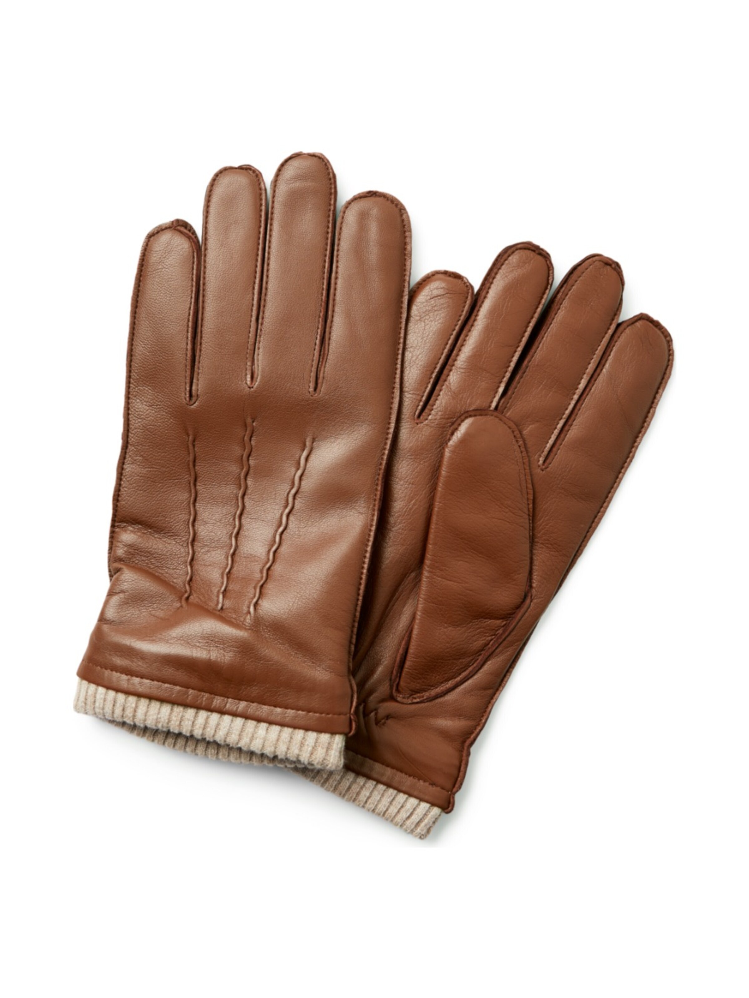 Trendhim Full finger gloves 'Fjeld' in Brown: front