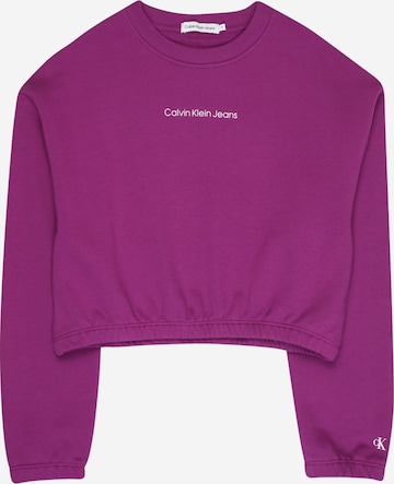 Calvin Klein Jeans Μπλούζα φούτερ σε λιλά: μπροστά