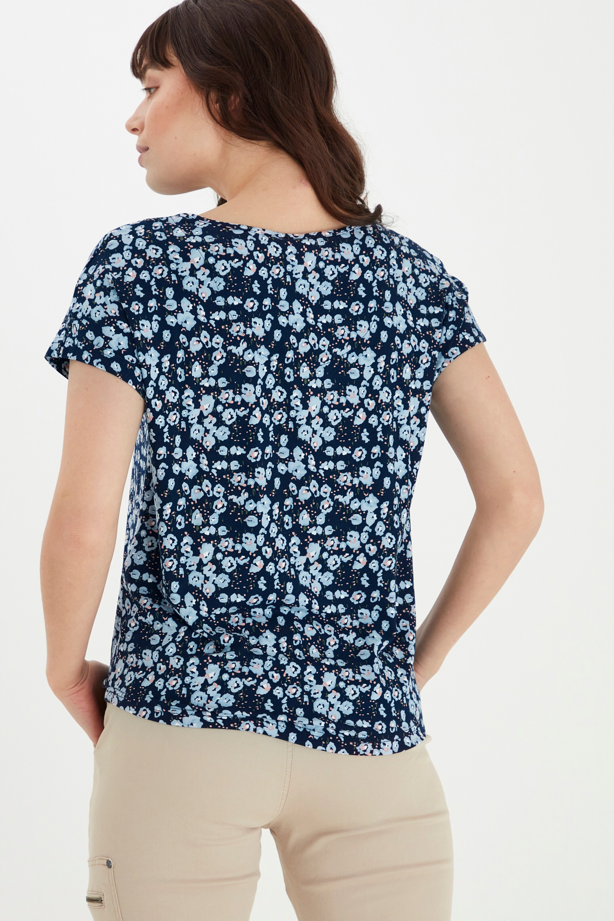 Frauen Shirts & Tops Fransa Shirt Fransa Damen Shirt mit Allover Print in Blau - WI67692