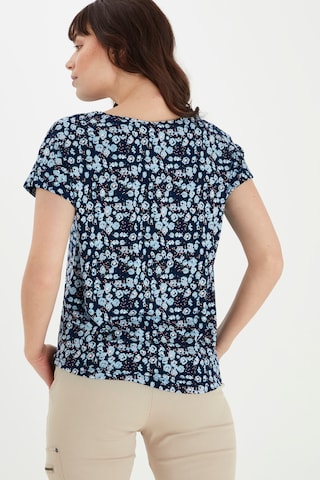 Fransa Shirt Fransa Damen Shirt mit Allover Print in Blau