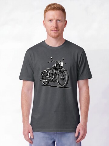T-Shirt 'Classic Motorrad' Watapparel en gris : devant