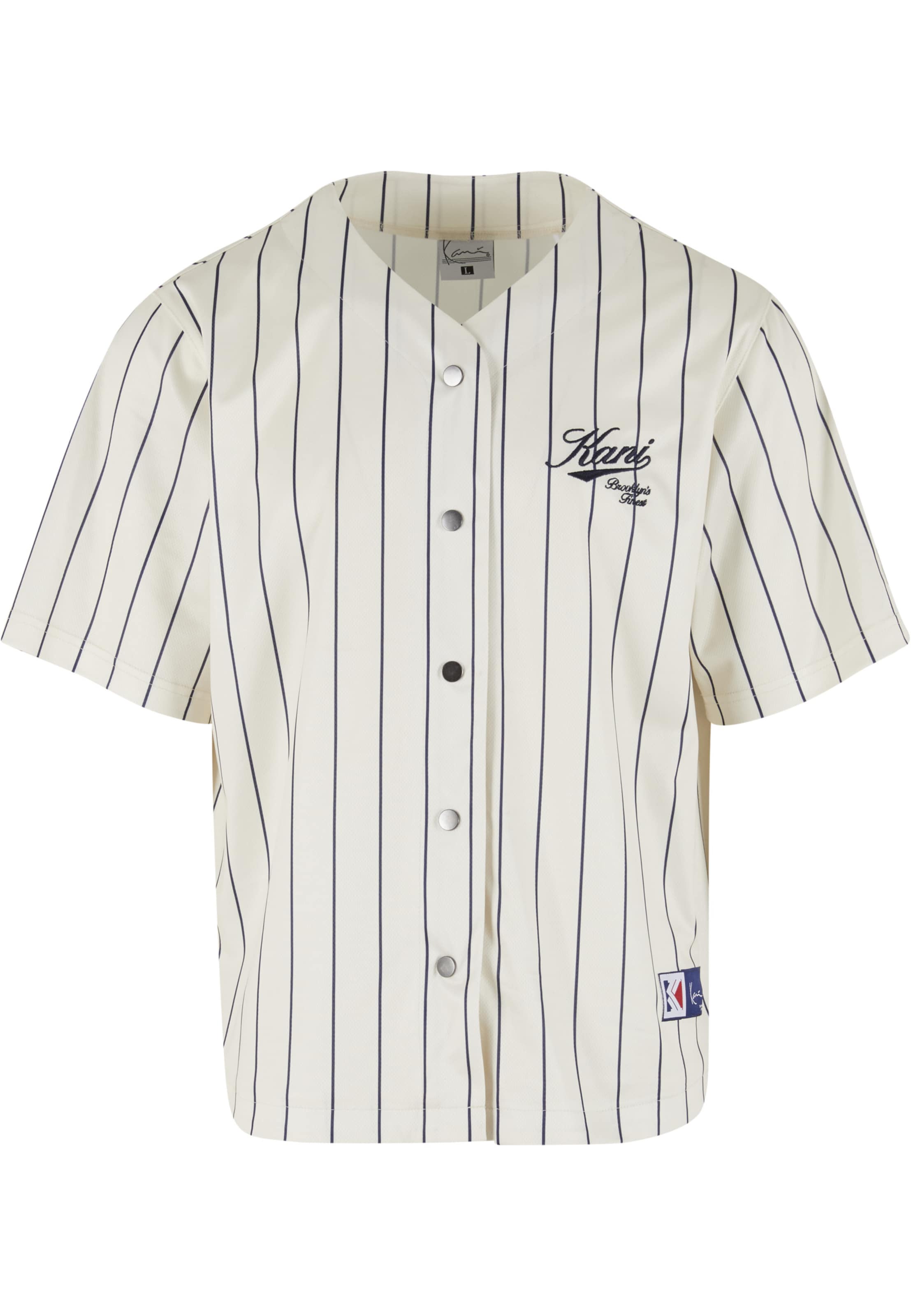 Karl Kani Hemd 'Varsity' in navy / offwhite, Produktansicht