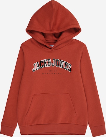 Sweat 'JJECALEB' Jack & Jones Junior en marron : devant