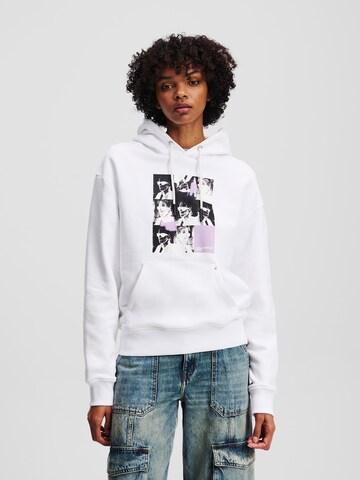 Sweat-shirt KARL LAGERFELD JEANS en blanc : devant