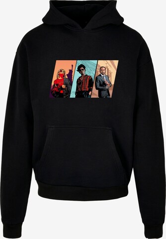 Merchcode Sweatshirt 'Grand Trio' in Black: front