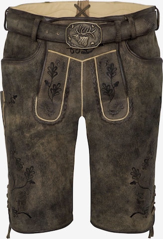 Pantalon folklorique 'Archibald' SPIETH & WENSKY en marron : devant