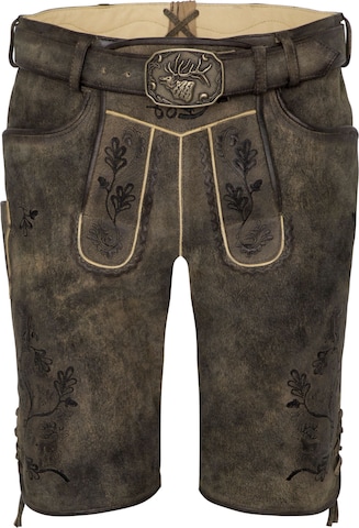 Regular Pantalon folklorique 'Archibald' SPIETH & WENSKY en marron : devant