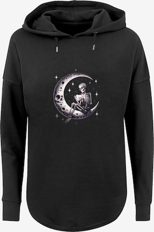 F4NT4STIC Sweatshirt 'Gothic Valentinstag Skelett Mond' in Schwarz: Vorderseite